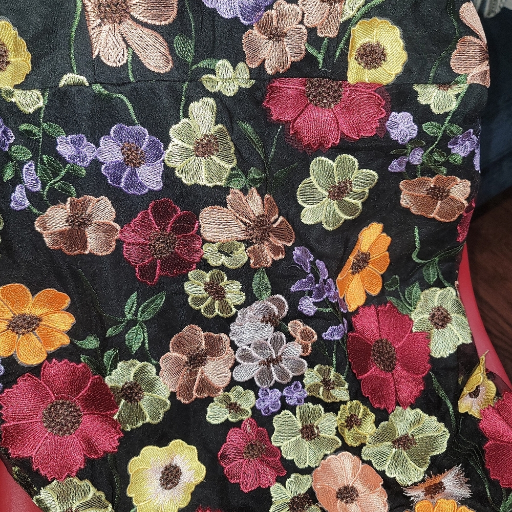New York and Co. Brand new, size large, flower dress. Flowers are 3 dimensional
